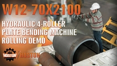 হাইড্রোলিক ৪-রোলার প্লেট বেন্ডিং মেশিন W12-70×2100
